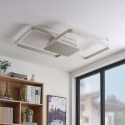 Kadira 102 Plafondlamp Nickel - Lucande - Koop Online -Lucande 42519117105574