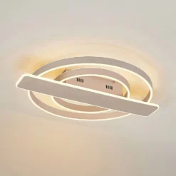 Linetti Plafondlamp Nickel - Lucande - Koop Online -Lucande 42519117107936