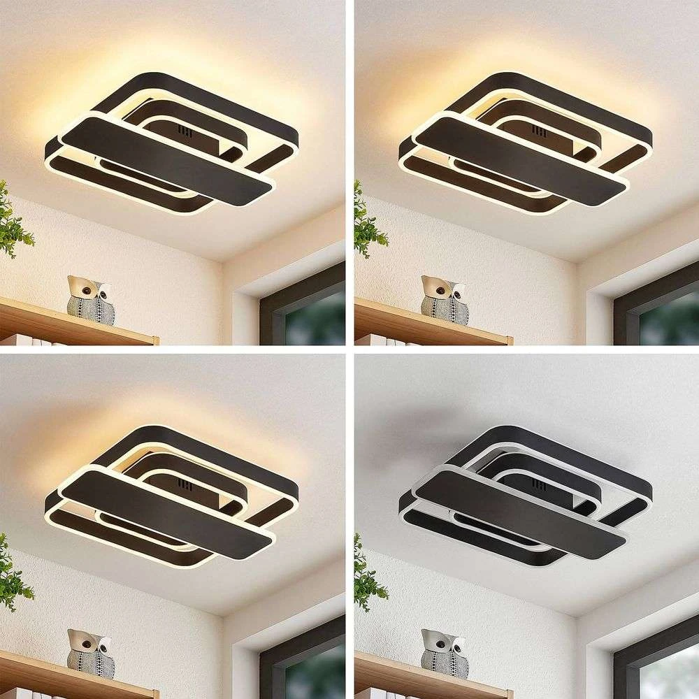 Linetti Square 40 Plafondlamp Black - Lucande - Koop Online 4 Linetti Square 40 Plafondlamp Black - Lucande - Koop Online - Afbeelding 2