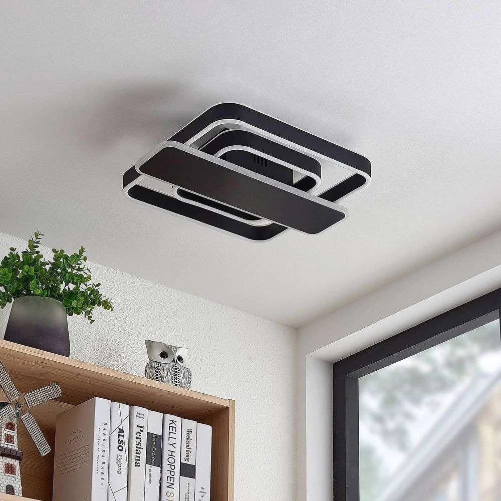 Linetti Square 40 Plafondlamp Black - Lucande - Koop Online 5 Linetti Square 40 Plafondlamp Black - Lucande - Koop Online - Afbeelding 3