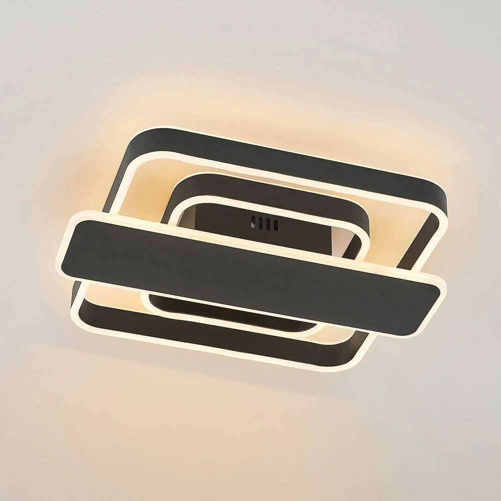 Linetti Square 40 Plafondlamp Black - Lucande - Koop Online 7 Linetti Square 40 Plafondlamp Black - Lucande - Koop Online - Afbeelding 5