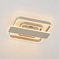 Linetti Square 40 Plafondlamp Nickel - Lucande - Koop Online -Lucande 42519117108166
