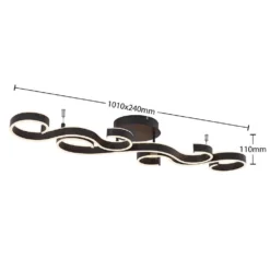 Admira Plafondlamp L101 Black/Gold - Lucande - Koop Online -Lucande 42519117109224