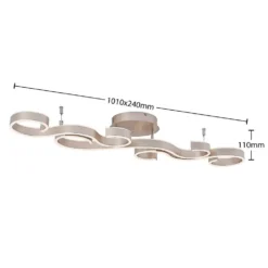 Admira Plafondlamp L101 Nickel - Lucande - Koop Online -Lucande 42519117109394