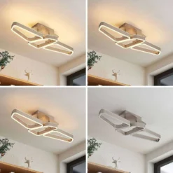 Quinn 3 Plafondlamp Nickel - Lucande - Koop Online -Lucande 42519117110112