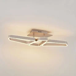 Quinn 3 Plafondlamp Nickel - Lucande - Koop Online -Lucande 42519117110115