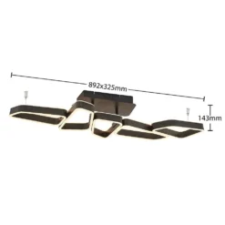 Quinn 5 Plafondlamp Black/Gold - Lucande - Koop Online -Lucande 42519117110424