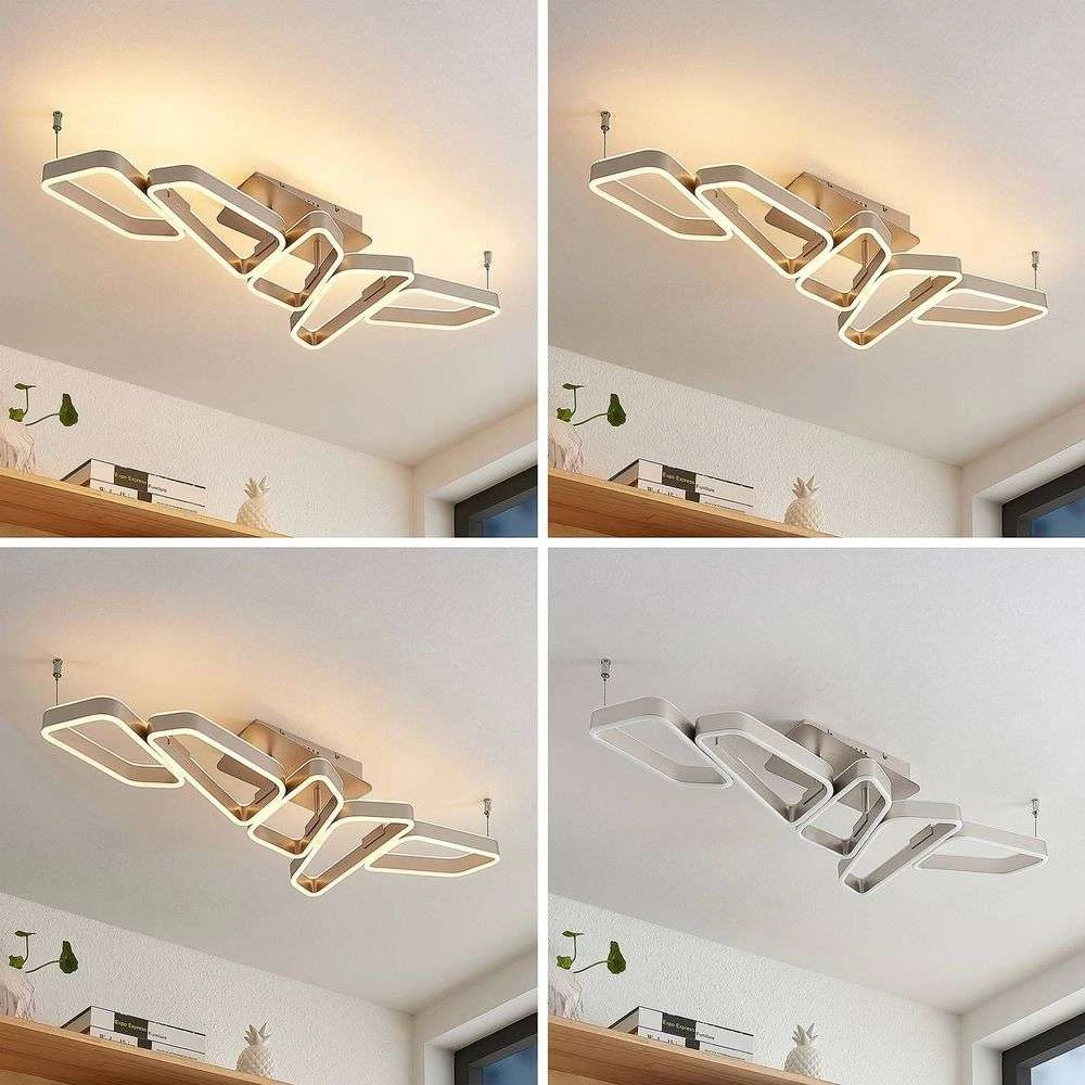 Quinn 5 Plafondlamp Nickel - Lucande - Koop Online 4 Quinn 5 Plafondlamp Nickel - Lucande - Koop Online - Afbeelding 2