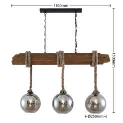 Mevan 3 Hanglamp Wood/Smoke - Lucande - Koop Online 9 Mevan 3 Hanglamp Wood/Smoke - Lucande - Koop Online -Lucande 42519117112883