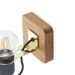 Becky Wandlamp Black/Wood - Lucande - Koop Online -Lucande 42519117120634