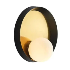 Andelina Wandlamp Brass/Black/Opal - Lucande - Koop Online