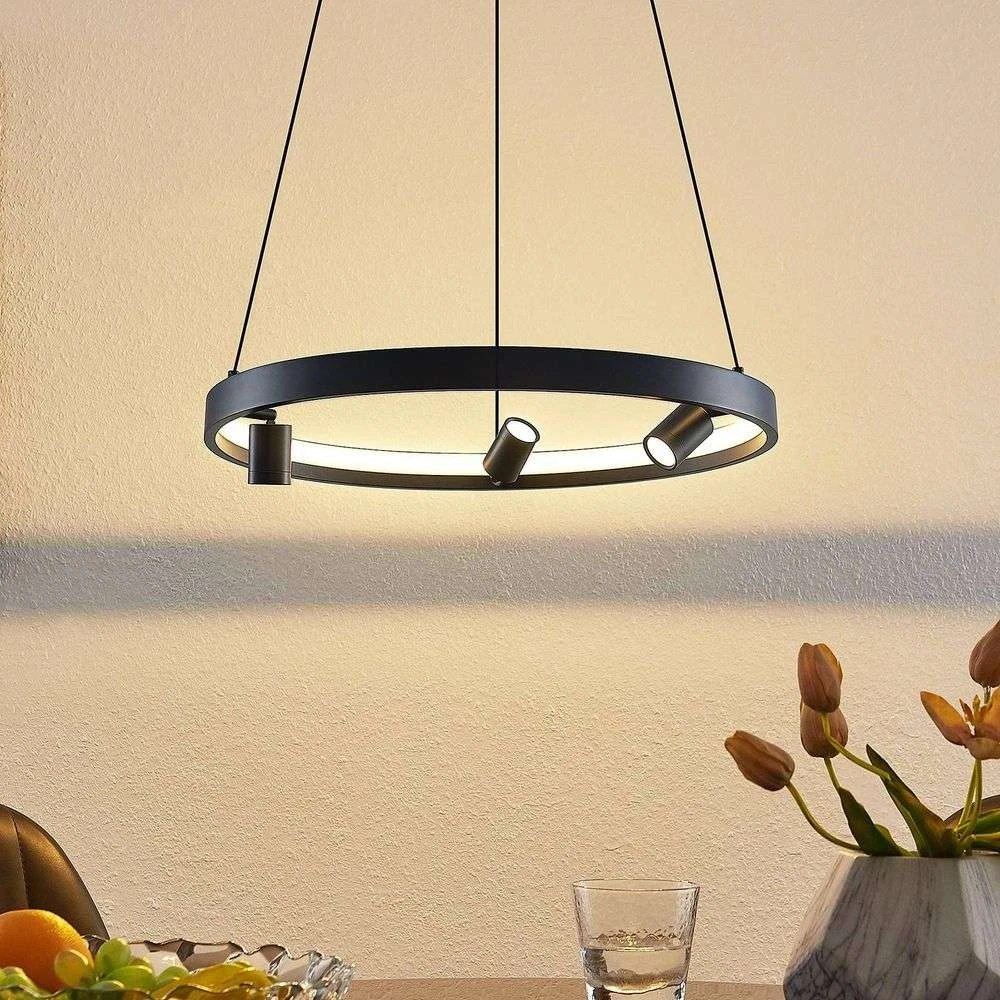 Paliva Hanglamp Ø48 Black - Lucande - Koop Online 4 Paliva Hanglamp Ø48 Black - Lucande - Koop Online - Afbeelding 2