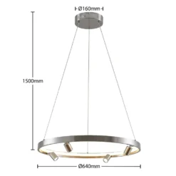 Paliva Hanglamp Ø64 Nickel - Lucande - Koop Online -Lucande 42519117131385