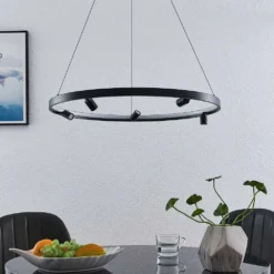 Paliva Hanglamp Ø80 Black - Lucande - Koop Online -Lucande 42519117131454