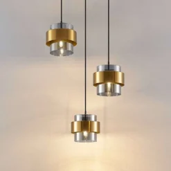 Ikibare Cluster Hanglamp Black/Brass/Smoke - Lucande - Koop Online -Lucande 42519117132374