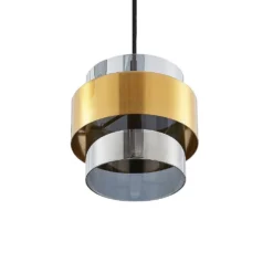 Ikibare Cluster Hanglamp Black/Brass/Smoke - Lucande - Koop Online -Lucande 42519117132376