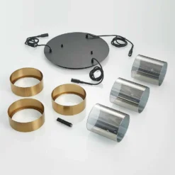 Ikibare Cluster Hanglamp Black/Brass/Smoke - Lucande - Koop Online -Lucande 42519117132377