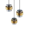 Ikibare Cluster Hanglamp Black/Brass/Smoke - Lucande - Koop Online -Lucande 4251911713237 Ikibare Cluster Pendel BlackBrassSmoke Lucande