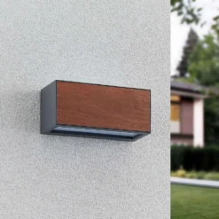 Lengo Buiten Wandlamp E27 L25 Wood - Lucande - Koop Online -Lucande 42519117197722