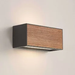 Lengo Buiten Wandlamp E27 L25 Wood - Lucande - Koop Online -Lucande 42519117197724