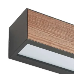 Lengo Buiten Wandlamp E27 L25 Wood - Lucande - Koop Online -Lucande 42519117197726