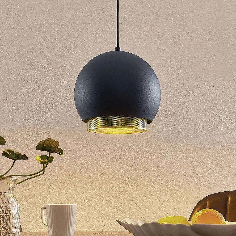 Sivaniel Hanglamp Ø25 Black/Gold - Lucande - Koop Online 4 Sivaniel Hanglamp Ø25 Black/Gold - Lucande - Koop Online - Afbeelding 2