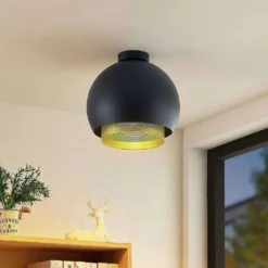 Sivaniel Plafondlamp Black/Gold - Lucande - Koop Online -Lucande 42519117263432