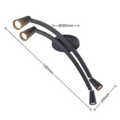 Velanoris 4 Plafondlamp Black - Lucande - Koop Online -Lucande 4251911726824 4