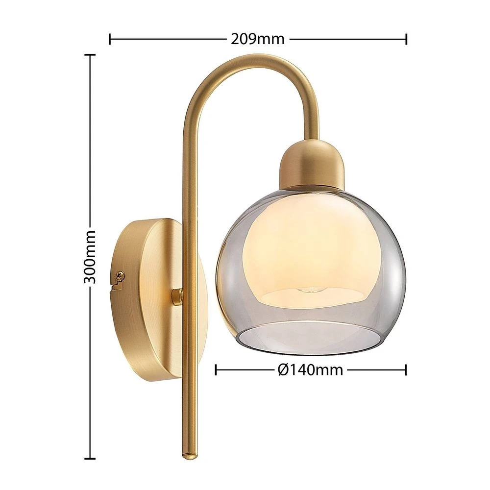 Mylah Wandlamp Brass - Lucande - Koop Online 4 Mylah Wandlamp Brass - Lucande - Koop Online - Afbeelding 2