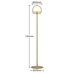 Mylah Vloerlamp Brass - Lucande - Koop Online -Lucande 4251911730562 4