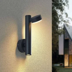 Kynlee 2 LED Buiten Wandlamp Dark Grey - Lucande - Koop Online -Lucande 42519117362674