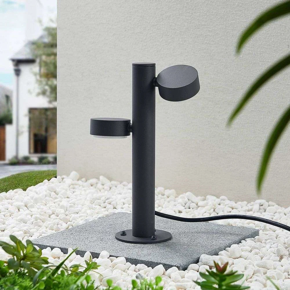 Kynlee 2 LED Tuinlamp H30 Dark Grey - Lucande - Koop Online 4 Kynlee 2 LED Tuinlamp H30 Dark Grey - Lucande - Koop Online - Afbeelding 2