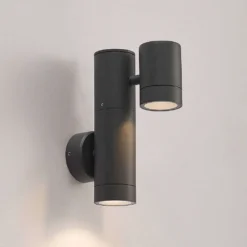 Maloney 2 Buiten Wandlamp Dark Grey - Lucande - Koop Online -Lucande 42519117364035