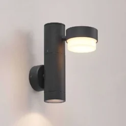 Marvella 2 Buiten Wandlamp Dark Grey - Lucande - Koop Online -Lucande 42519117364415