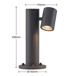 Maloney Tuinlamp H30 Dark Grey - Lucande - Koop Online -Lucande 42519117364964