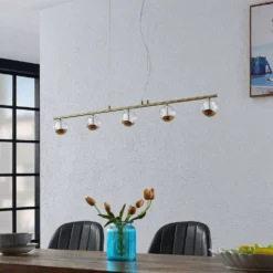 Kilio 5 Hanglamp Gold - Lucande - Koop Online -Lucande 42519117440263