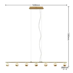 Kilio 7 Hanglamp Gold - Lucande - Koop Online -Lucande 42519117440404