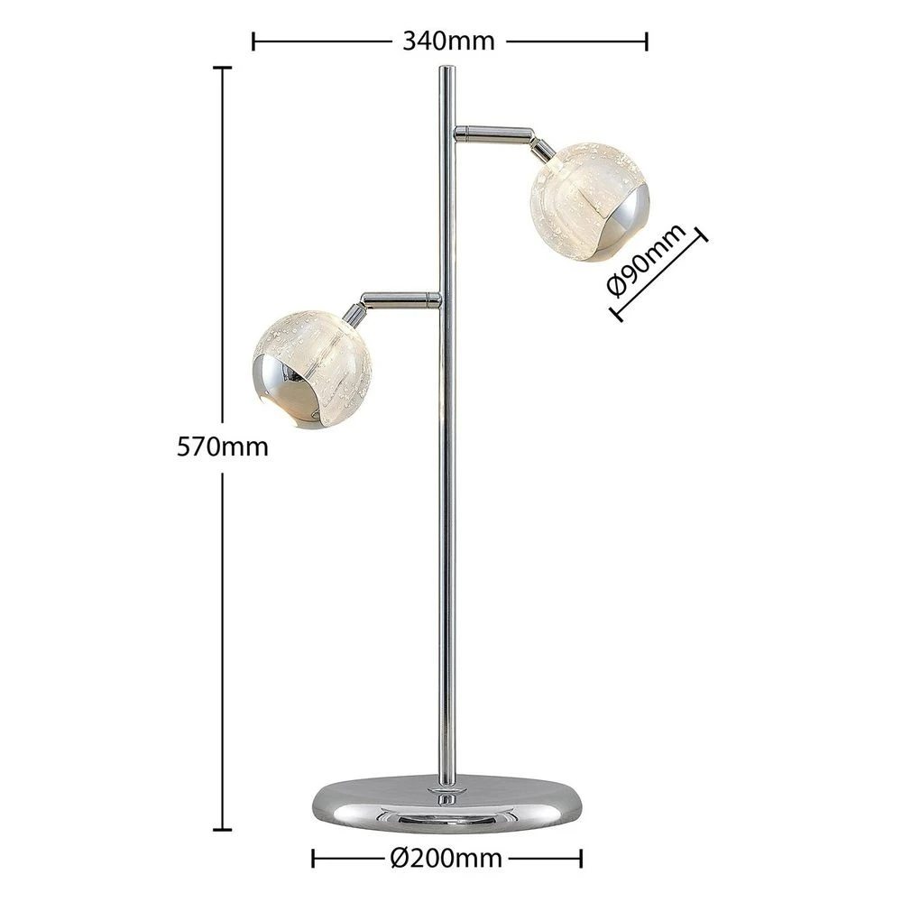 Kilio Taffellamp Dim. Chrome - Lucande - Koop Online 4 Kilio Taffellamp Dim. Chrome - Lucande - Koop Online - Afbeelding 2