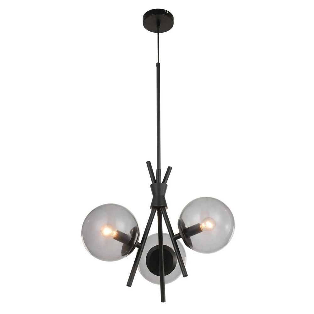 Sotiana 3 Round Hanglamp Black - Lucande - Koop Online 4 Sotiana 3 Round Hanglamp Black - Lucande - Koop Online - Afbeelding 2