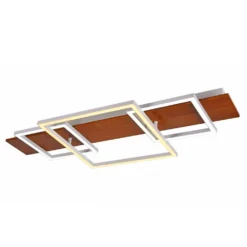 Chariska LED Plafondlamp Ø95 Wood/White - Lucande - Koop Online -Lucande 4251911747461 4