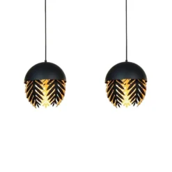 Aparas 2 Hanglamp Black/Gold - Lucande - Koop Online