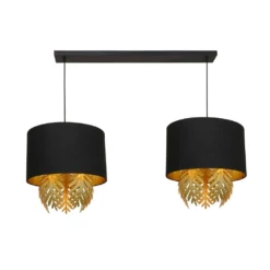 Malviras 2 Hanglamp Black/Gold - Lucande - Koop Online -Lucande 4251911752311 3