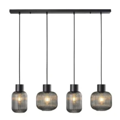 Lomeris 4 Hanglamp Smoke - Lucande - Koop Online -Lucande 4251911752946 2