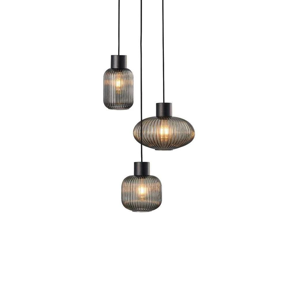 Lomeris Cluster Hanglamp Smoke - Lucande - Koop Online 3 Lomeris Cluster Hanglamp Smoke - Lucande - Koop Online